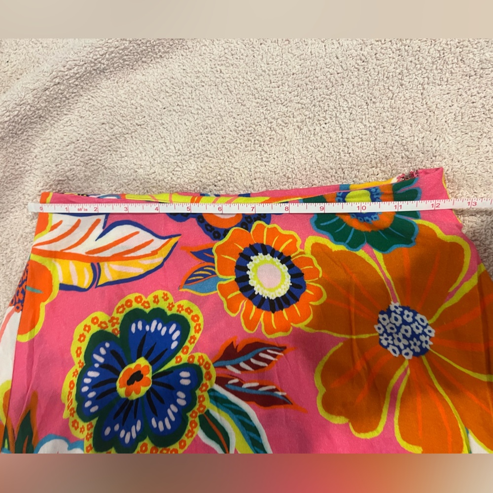 Farm Rio Satin Slip Resort Printed Midi Skirt, NWT - Picture 5 of 9